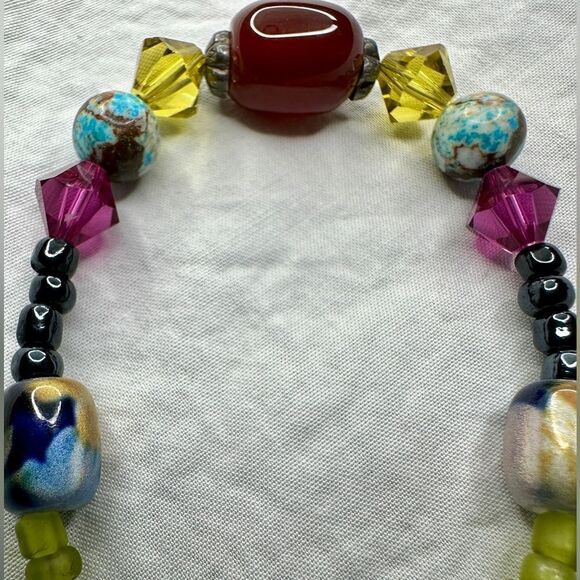 Sterling Silver Natural Stone Beaded Bracelet – Unique & Handcrafted - Picture 17 of 17